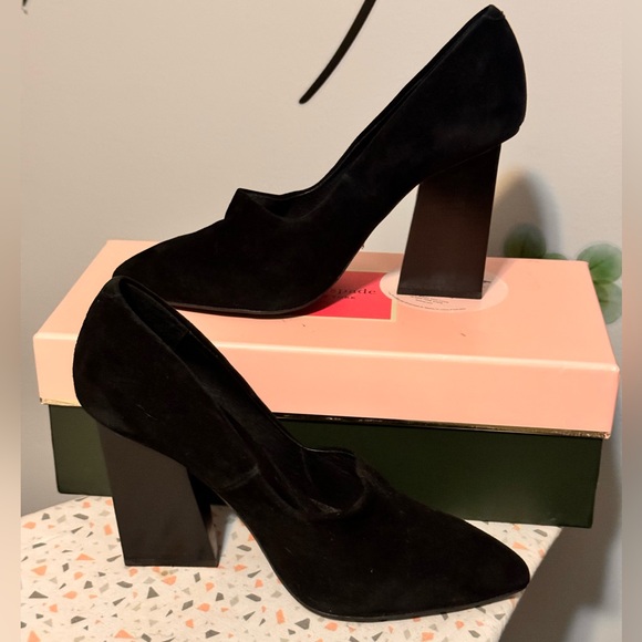 Jeffrey Campbell Black Suede Heel Size 8 - Picture 2 of 5